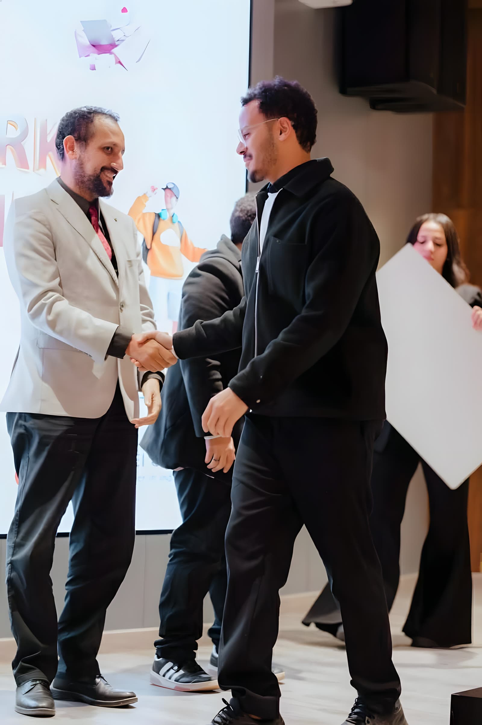Noeman Akram receiving third prize at the Huawei Developer Competition 2025, Northern Africa Finals